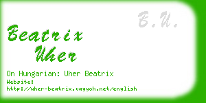 beatrix uher business card